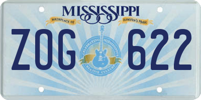 MS license plate ZOG622