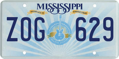 MS license plate ZOG629