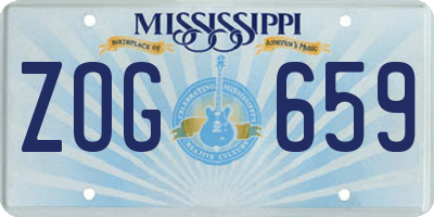 MS license plate ZOG659