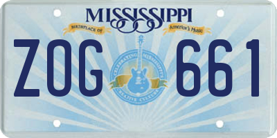 MS license plate ZOG661