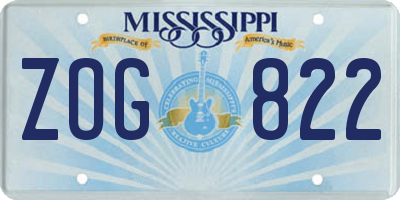 MS license plate ZOG822