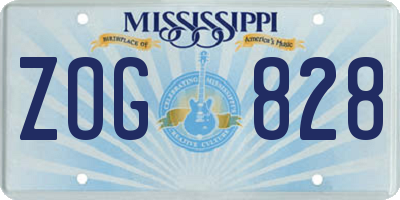 MS license plate ZOG828