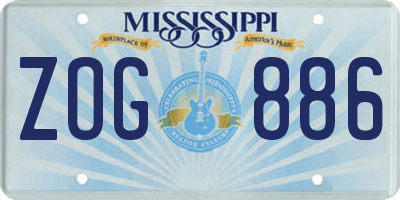 MS license plate ZOG886