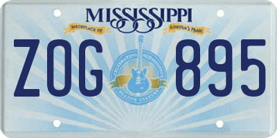 MS license plate ZOG895
