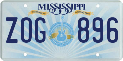 MS license plate ZOG896