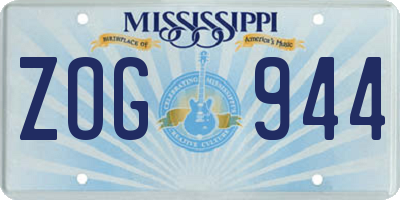 MS license plate ZOG944