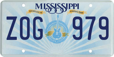 MS license plate ZOG979
