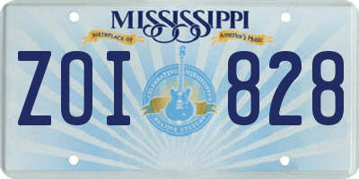 MS license plate ZOI828