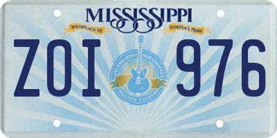 MS license plate ZOI976