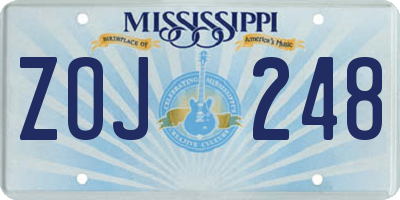 MS license plate ZOJ248