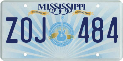 MS license plate ZOJ484