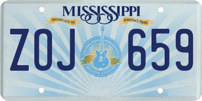 MS license plate ZOJ659