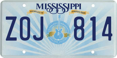 MS license plate ZOJ814