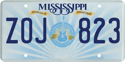 MS license plate ZOJ823