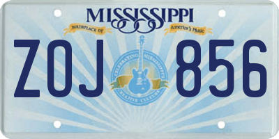 MS license plate ZOJ856
