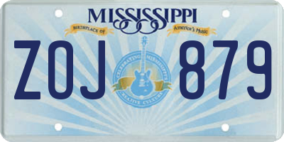 MS license plate ZOJ879