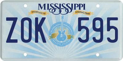 MS license plate ZOK595