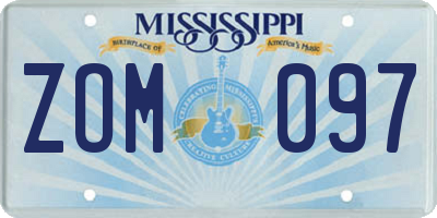 MS license plate ZOM097