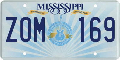 MS license plate ZOM169