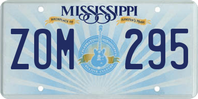 MS license plate ZOM295