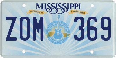 MS license plate ZOM369