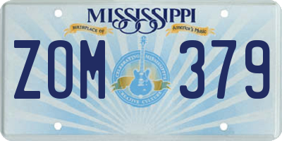 MS license plate ZOM379