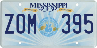 MS license plate ZOM395