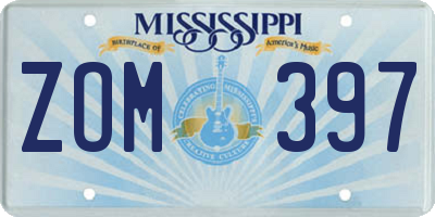 MS license plate ZOM397