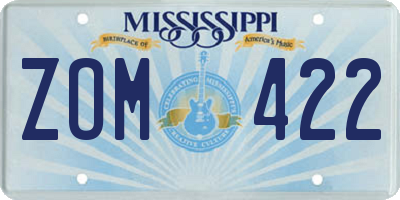 MS license plate ZOM422