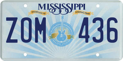 MS license plate ZOM436