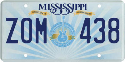MS license plate ZOM438