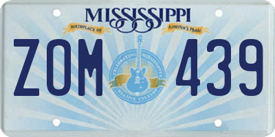 MS license plate ZOM439