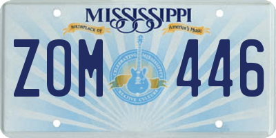 MS license plate ZOM446