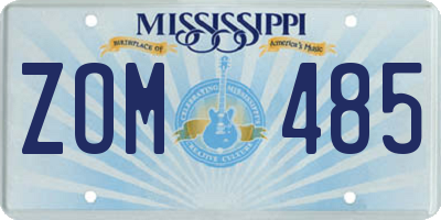 MS license plate ZOM485