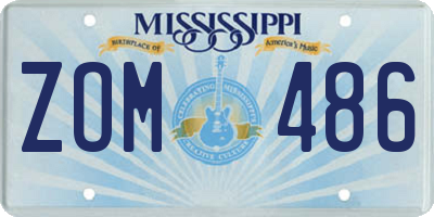 MS license plate ZOM486