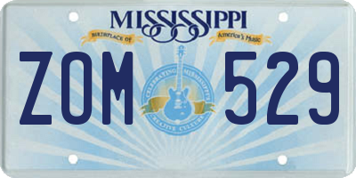 MS license plate ZOM529