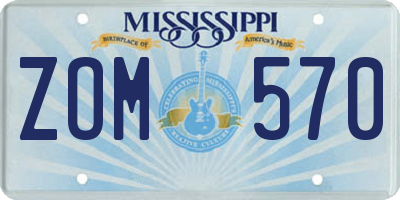 MS license plate ZOM570