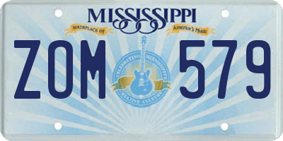 MS license plate ZOM579