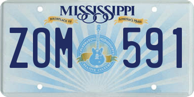 MS license plate ZOM591