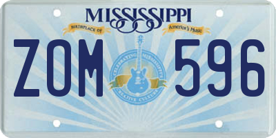 MS license plate ZOM596