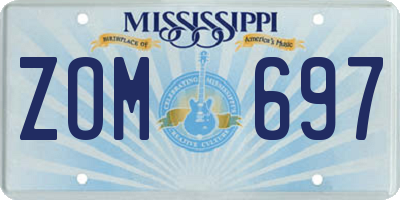 MS license plate ZOM697