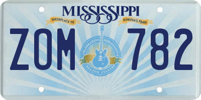 MS license plate ZOM782