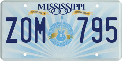 MS license plate ZOM795