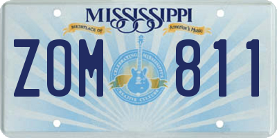 MS license plate ZOM811