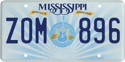 MS license plate ZOM896