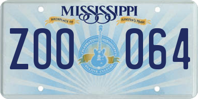 MS license plate ZOO064