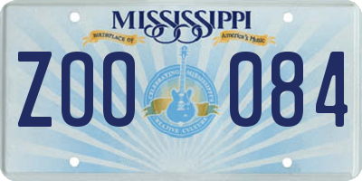MS license plate ZOO084