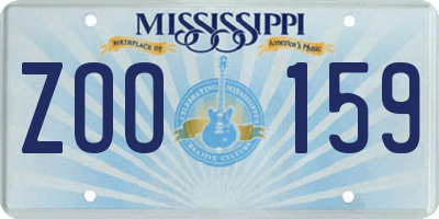 MS license plate ZOO159