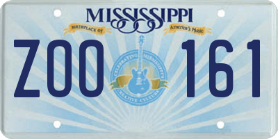 MS license plate ZOO161