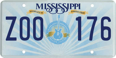 MS license plate ZOO176